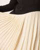 ARRANGE ARRANGE Curve contrast fabric sculpted maxi dress with pleated skirt in black - 4