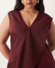 ARRANGE ARRANGE Curve contrast panel sleeveless maxi dress in merlot-Red - 3