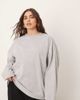ARRANGE ARRANGE Curve cotton oversized long sleeve t-shirt in heather gray - 1