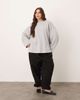 ARRANGE ARRANGE Curve cotton oversized long sleeve t-shirt in heather gray - 2