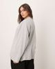 ARRANGE ARRANGE Curve cotton oversized long sleeve t-shirt in heather gray - 4