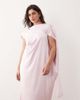 ARRANGE ARRANGE Curve cowl neck scarf drape satin maxi dress in light pink - 3