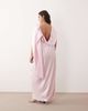 ARRANGE ARRANGE Curve cowl neck scarf drape satin maxi dress in light pink - 4