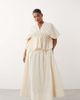 ARRANGE ARRANGE Curve crinkle texture maxi skirt in cream - part of a set-White - 1