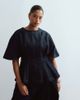 ARRANGE ARRANGE Curve denim cinched waist pleated top in indigo - part of a set-Blue - 1
