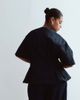 ARRANGE ARRANGE Curve denim cinched waist pleated top in indigo - part of a set-Blue - 4