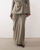 ARRANGE ARRANGE Curve draped tailored maxi skirt in light gray - 2