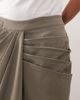 ARRANGE ARRANGE Curve draped tailored maxi skirt in light gray - 4