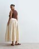 ARRANGE ARRANGE Curve drop waist maxi skirt with topstitching detail in stone-Neutral - 4