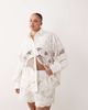ARRANGE ARRANGE Curve embroidered cutwork shorts in white - part of a set - 2