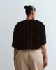 ARRANGE ARRANGE Curve faux feather trapeze T-shirt in black - 3