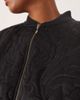 ARRANGE ARRANGE Curve floral quilted bomber jacket in black - 3