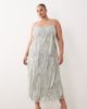 ARRANGE ARRANGE Curve geo fringe cami column maxi dress in dusky blue - 1