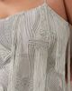 ARRANGE ARRANGE Curve geo fringe cami column maxi dress in dusky blue - 3