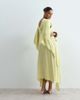 ARRANGE ARRANGE Curve large botanical floral satin drape maxi dress in lime green - 4
