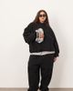 ARRANGE ARRANGE Curve oversized premium heavy weight sweatpants with cuff in black - 1