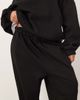 ARRANGE ARRANGE Curve oversized premium heavy weight sweatpants with cuff in black - 3