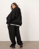 ARRANGE ARRANGE Curve oversized premium heavy weight sweatpants with cuff in black - 4