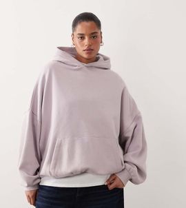 ARRANGE ARRANGE Curve oversized premium heavyweight hoodie in soft lilac-Purple