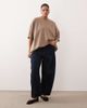 ARRANGE ARRANGE Curve oversized premium heavyweight T-shirt in taupe-Neutral - 2