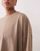 ARRANGE ARRANGE Curve oversized premium heavyweight T-shirt in taupe-Neutral - 3