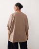 ARRANGE ARRANGE Curve oversized premium heavyweight T-shirt in taupe-Neutral - 4
