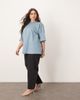 ARRANGE ARRANGE Curve oversized premium heavyweight T-shirt in washed blue - 2