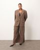 ARRANGE ARRANGE Curve oversized single breasted blazer in chocolate - part of a set-Brown - 2