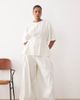 ARRANGE ARRANGE Curve pleated pants in white - part of a set - 1