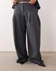 ARRANGE ARRANGE Curve pleated waist tailored wide leg pants set in charcoal-Gray - 3