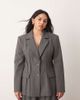 ARRANGE ARRANGE Curve premium sculpted blazer in gray heather - 1