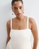 ARRANGE ARRANGE Curve premium waisted dress with puffball hem in ecru-White - 3