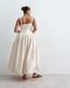 ARRANGE ARRANGE Curve premium waisted dress with puffball hem in ecru-White - 4