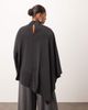 ARRANGE ARRANGE Curve satin over-layer cape top in black - 4