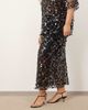 ARRANGE ARRANGE Curve sheer grid sequin maxi skirt in black - part of a set - 2