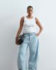 ARRANGE ARRANGE Curve Sydney denim barrel leg jeans in blue light wash - 1