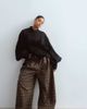 ARRANGE ARRANGE Curve tailored barrel leg pants in chocolate plaid - part of a set-Multi - 1