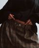 ARRANGE ARRANGE Curve tailored barrel leg pants in chocolate plaid - part of a set-Multi - 4