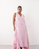 ARRANGE ARRANGE Curve textured square cut maxi dress in pink - 1