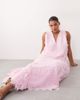 ARRANGE ARRANGE Curve textured square cut maxi dress in pink - 2