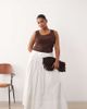ARRANGE ARRANGE Curve tie front wrap maxi skirt in white - 1