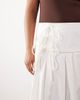 ARRANGE ARRANGE Curve tie front wrap maxi skirt in white - 3