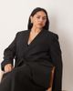 ARRANGE ARRANGE Curve ultimate collarless blazer in black - 1