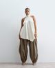 ARRANGE ARRANGE Curve waist seam balloon leg pants in khaki green - 2