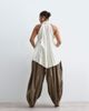 ARRANGE ARRANGE Curve waist seam balloon leg pants in khaki green - 3
