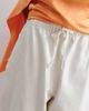 ARRANGE ARRANGE Curve Willa elastic waist drawstring pants in washed bone-White - 2