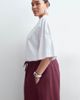 ARRANGE ARRANGE Curve Willa elastic waist drawstring pants in washed burgundy-Red - 4