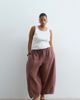 ARRANGE ARRANGE Curve Willa elastic waist drawstring pants in washed chocolate-Brown - 1