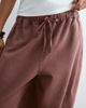 ARRANGE ARRANGE Curve Willa elastic waist drawstring pants in washed chocolate-Brown - 2