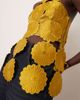 ARRANGE ARRANGE cut work floral fringe hem top in gold-Green - 3